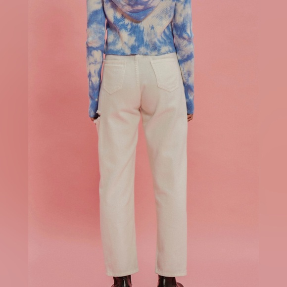 NWT Cider White Highwaist Straightleg Rip Jeans - Picture 5 of 5